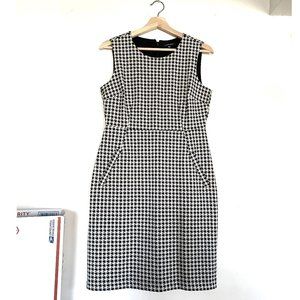 nwot LANDS END sleeveless dress houndstooth dress pockets
